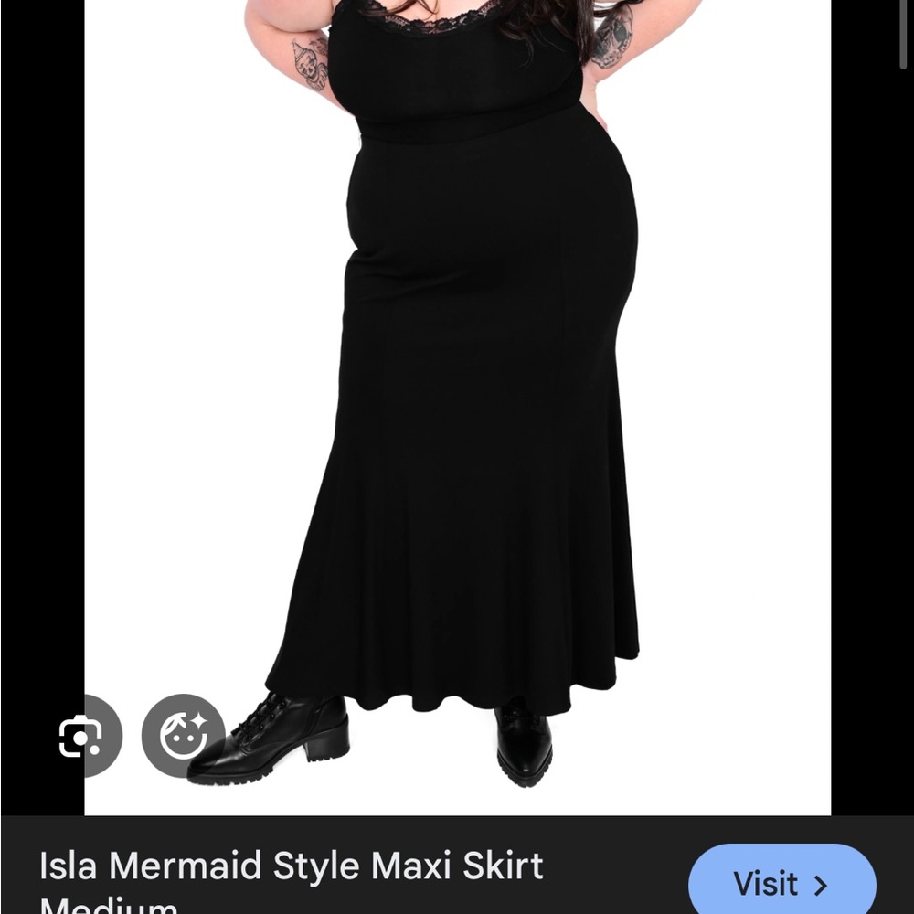 Chic Black Maxi Mermaid Skirt